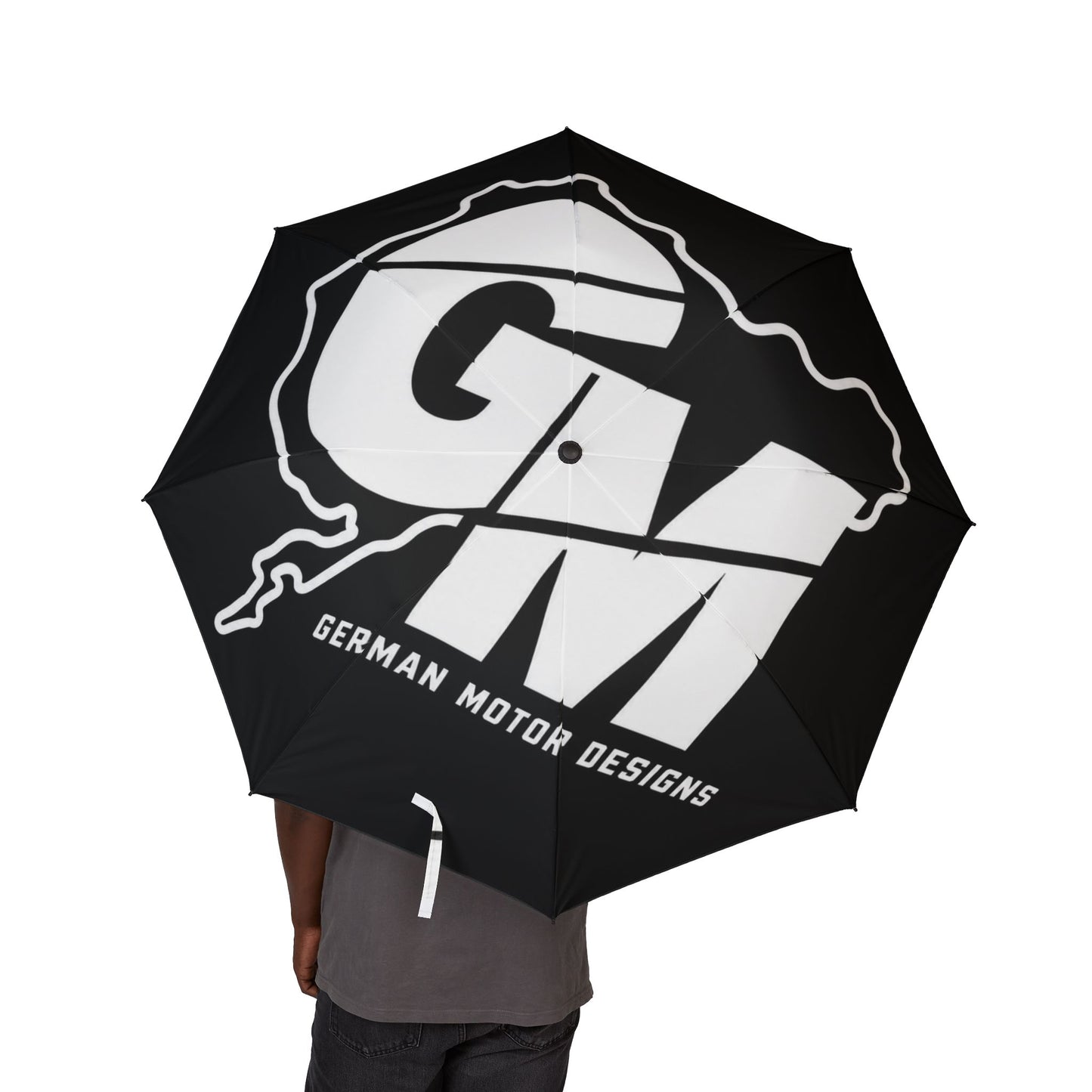 German Motor Design Logo Umbrella — Semi-Automatic Foldable Car Show Umbrella