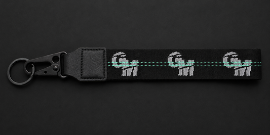 Black Lanyard Style Keychain