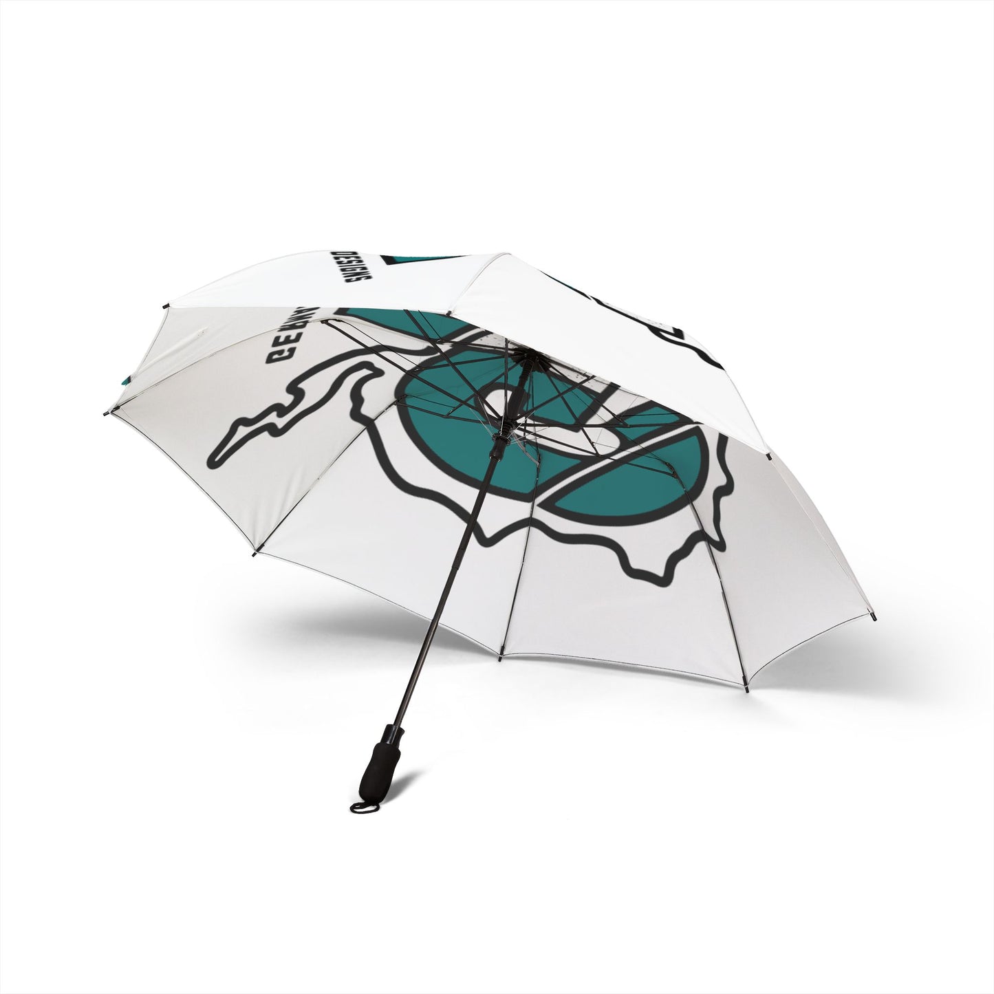 German Motor Design Logo Umbrella — Semi-Automatic Foldable Car Show Umbrella