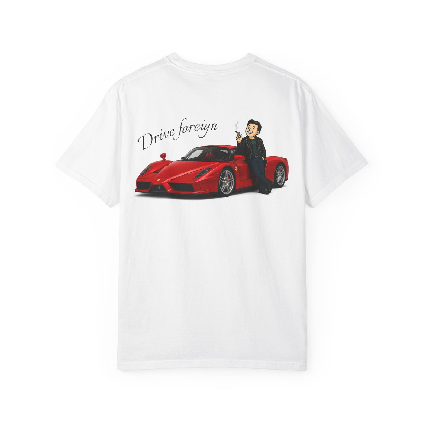 Italiano Style 'Drive Foreign' Garment-Dyed T-Shirt