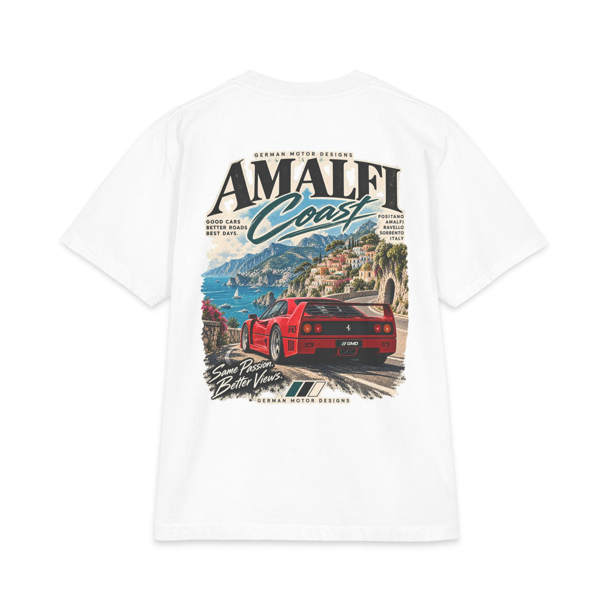 'Amalfi Coast Roadtrip' Graphic Tee - Retro T-Shirt