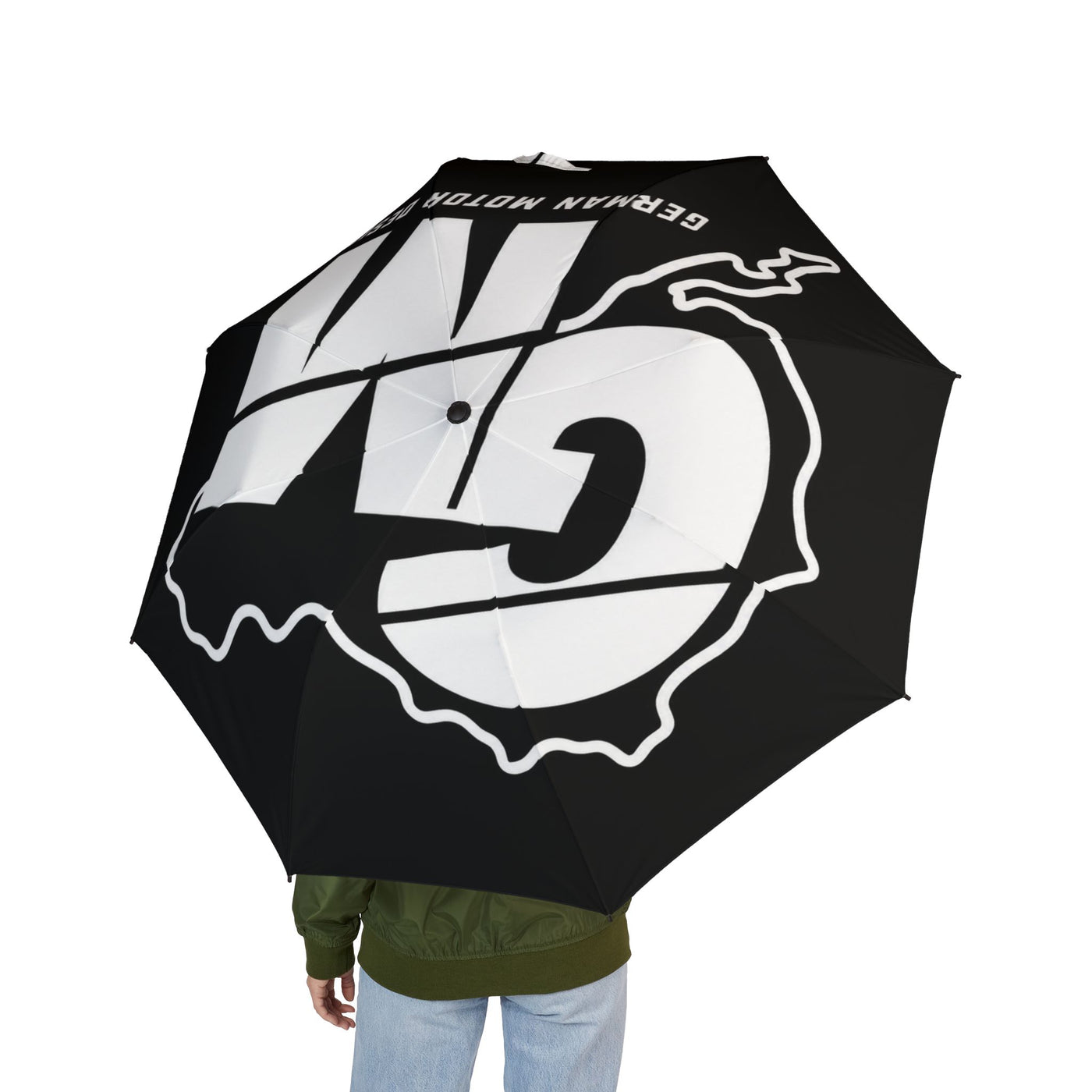 German Motor Design Logo Umbrella — Semi-Automatic Foldable Car Show Umbrella