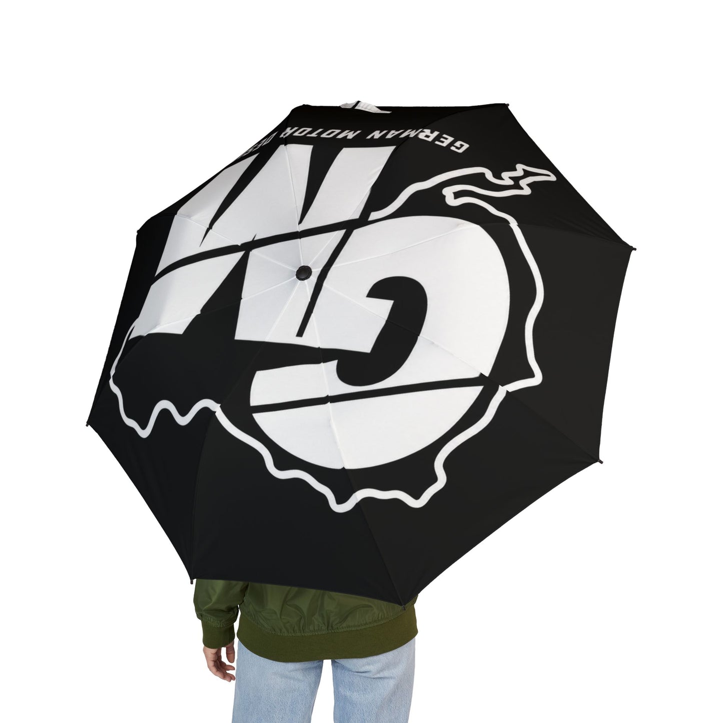 German Motor Design Logo Umbrella — Semi-Automatic Foldable Car Show Umbrella