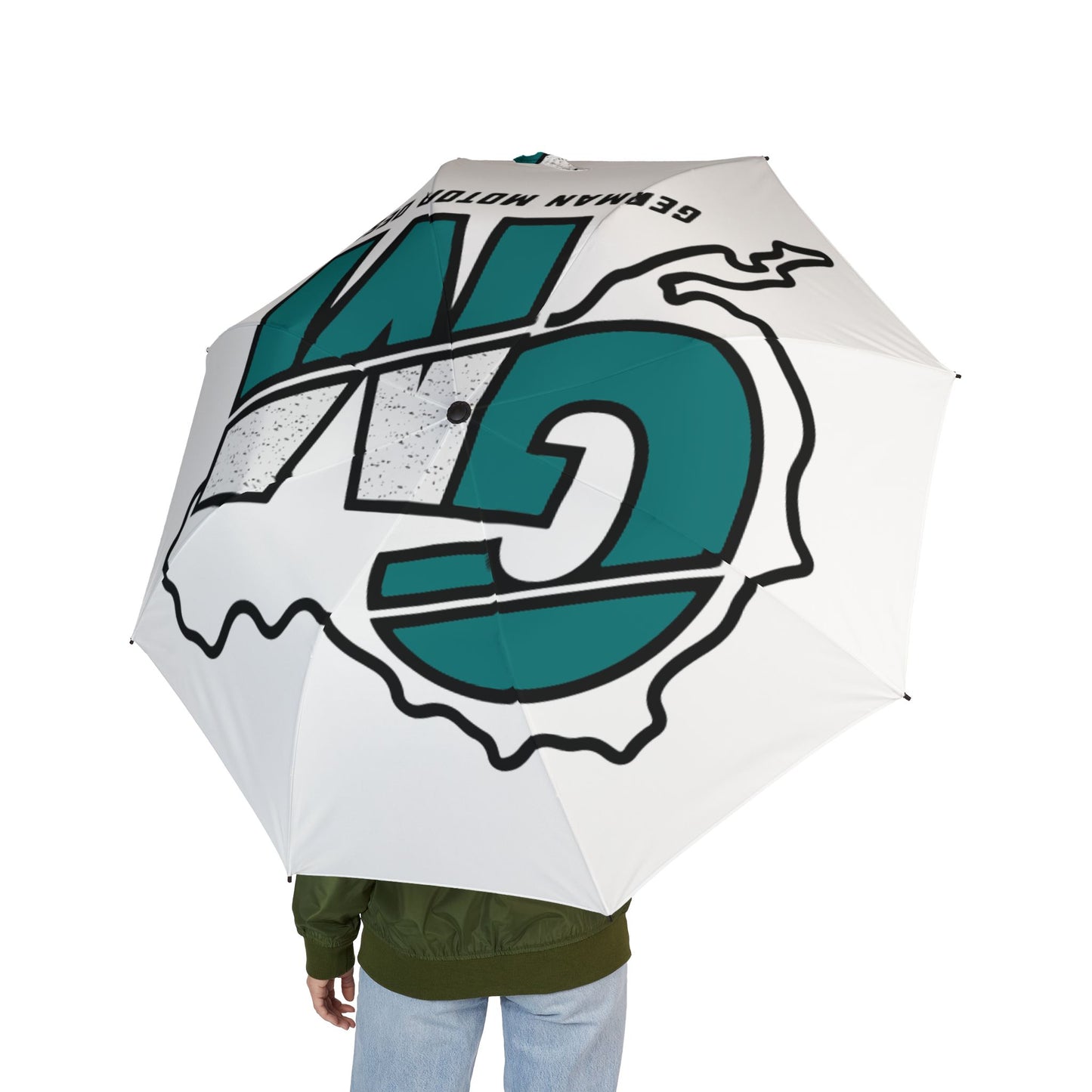 German Motor Design Logo Umbrella — Semi-Automatic Foldable Car Show Umbrella