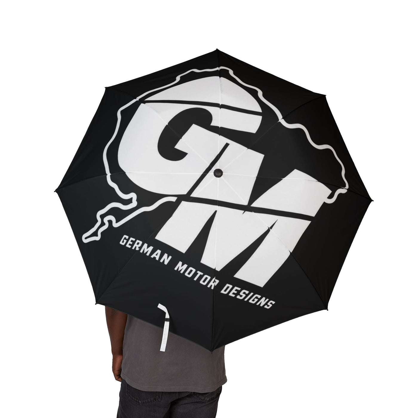 German Motor Design Logo Umbrella — Semi-Automatic Foldable Car Show Umbrella