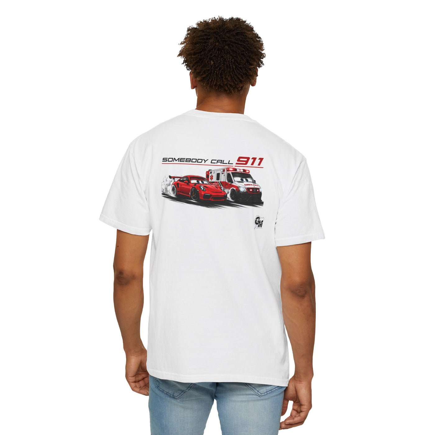 GM Logo 'Somebody Call 911?' Graphic T-Shirt