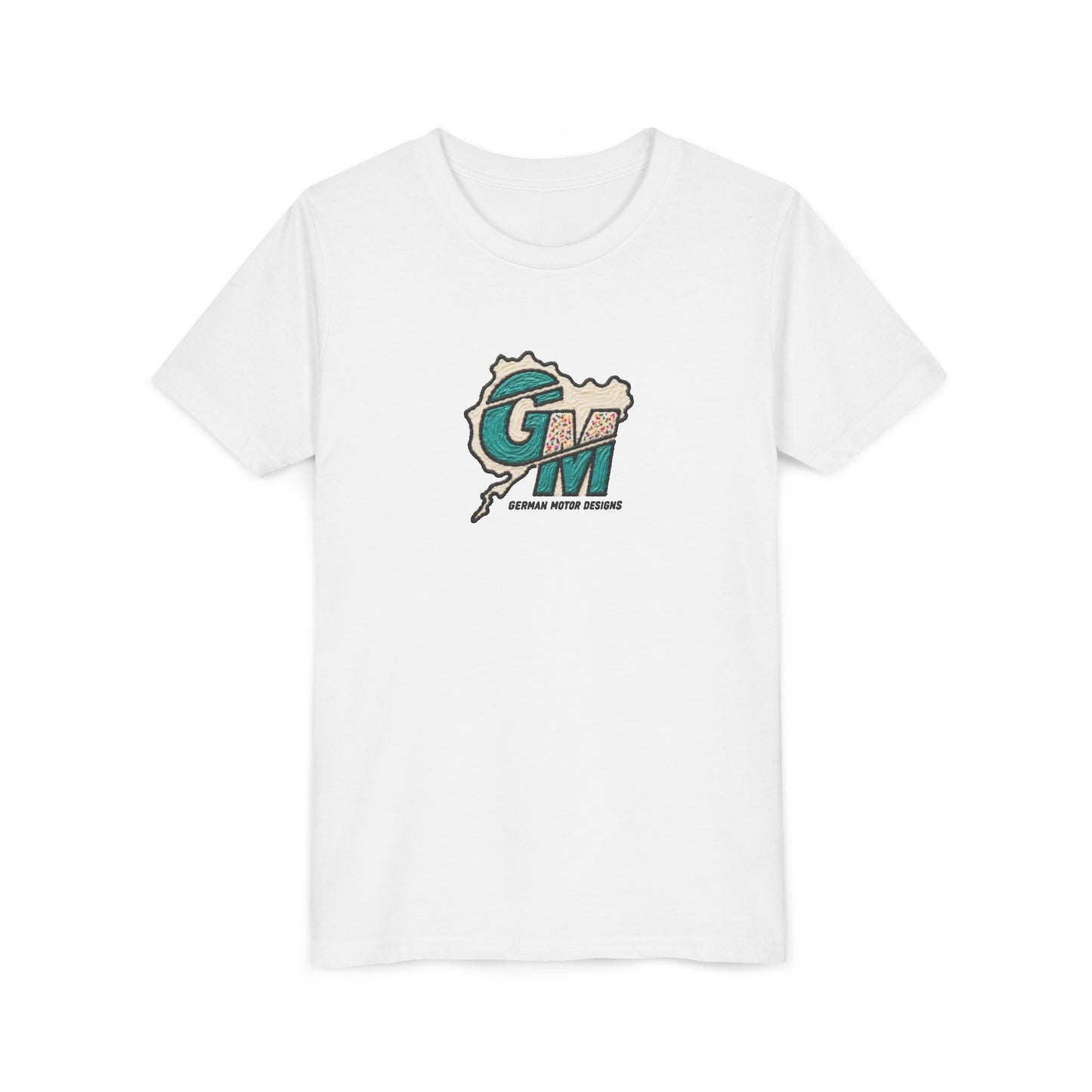 Kids Racing Donut Tee — Cars Doing Donuts with Frosting Logo
