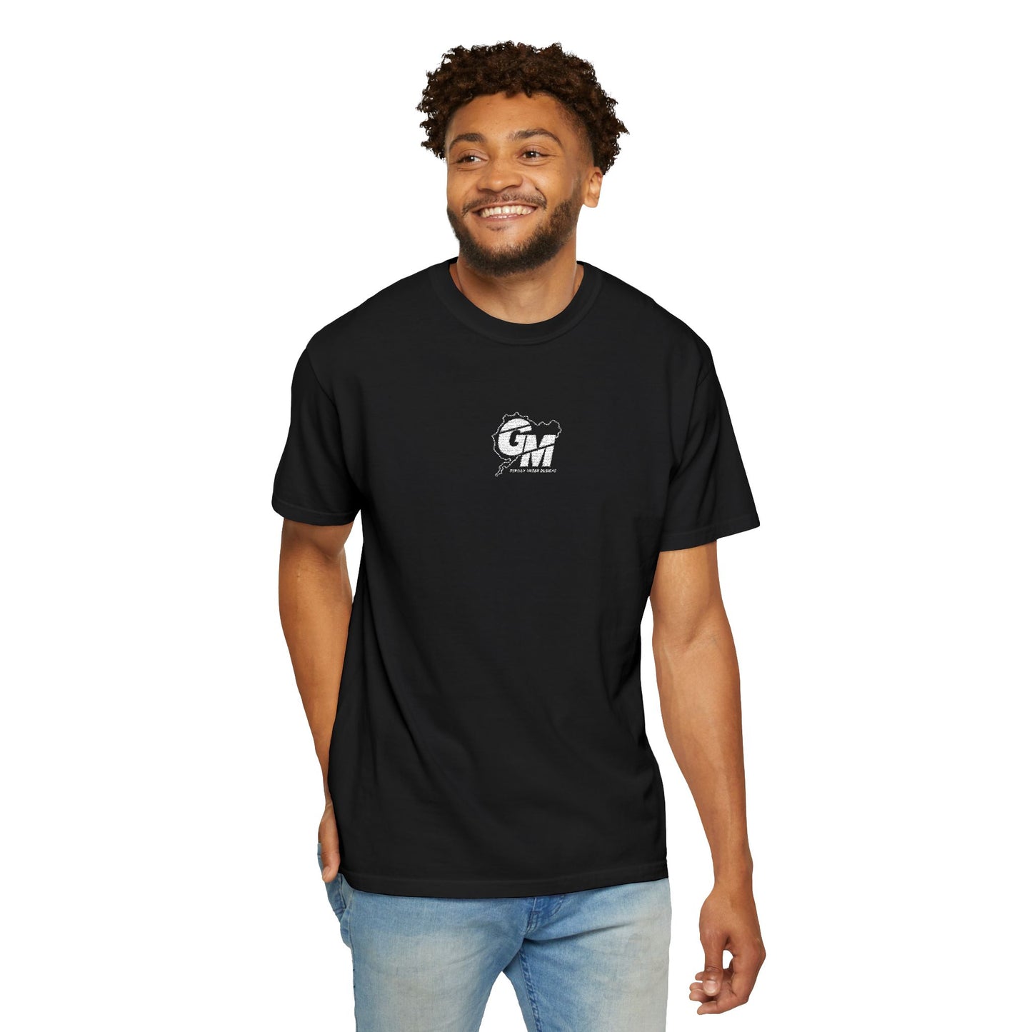 Embroidered German Motor Design T‑Shirt