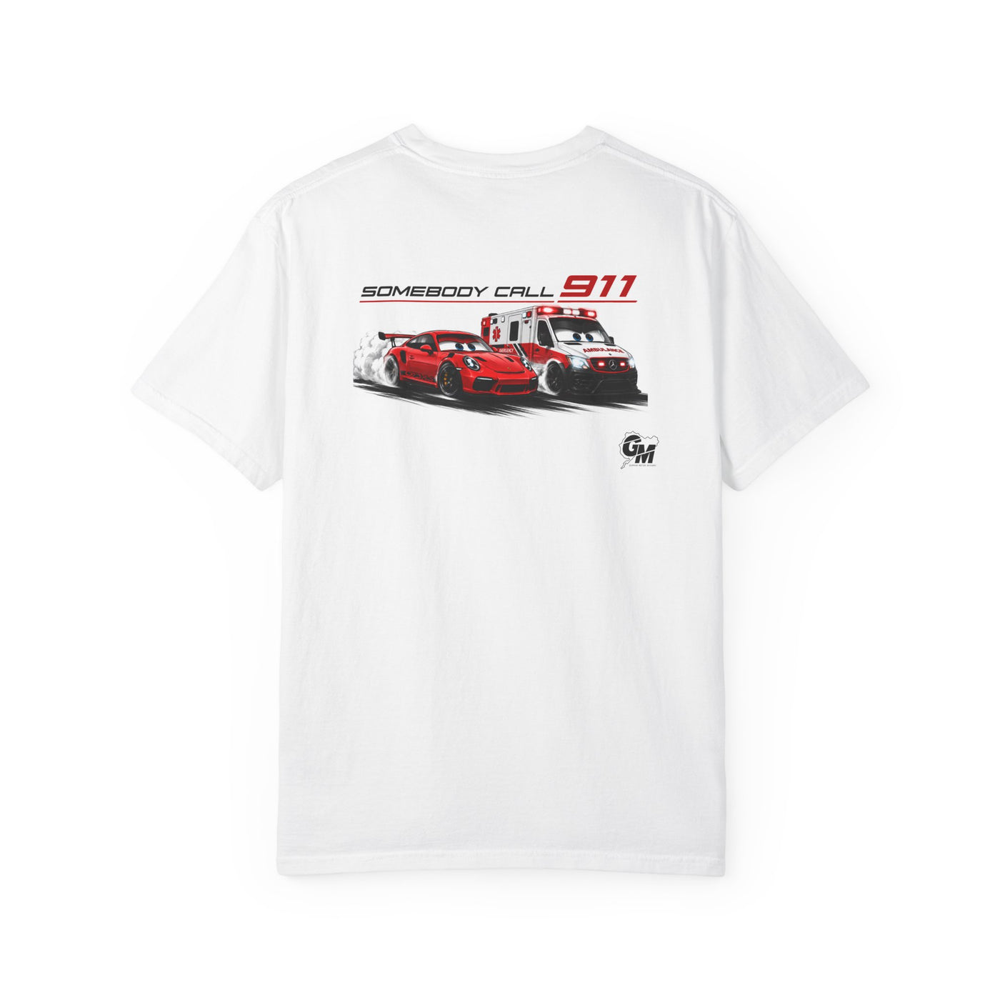 GM Logo 'Somebody Call 911?' Graphic T-Shirt