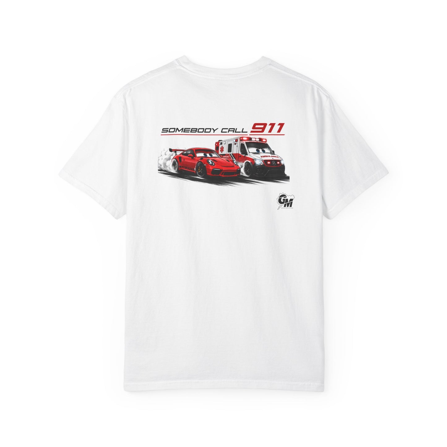 GM Logo 'Somebody Call 911?' Graphic T-Shirt
