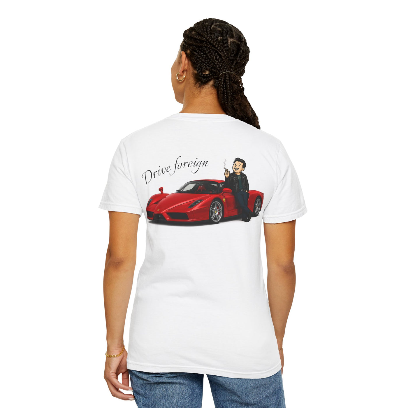 Italiano Style 'Drive Foreign' Garment-Dyed T-Shirt
