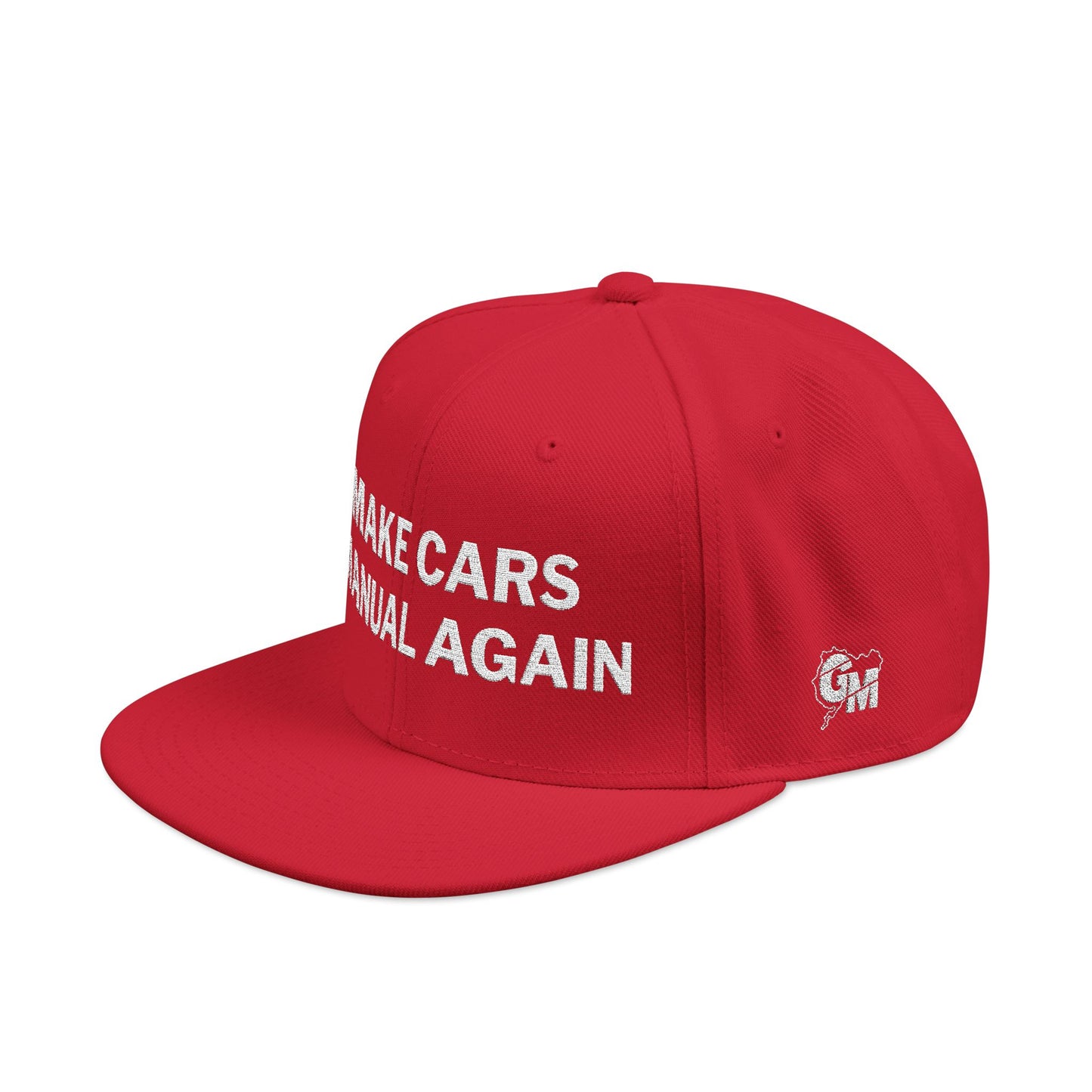 MAKE CARS MANUAL AGAIN Snapback hat.