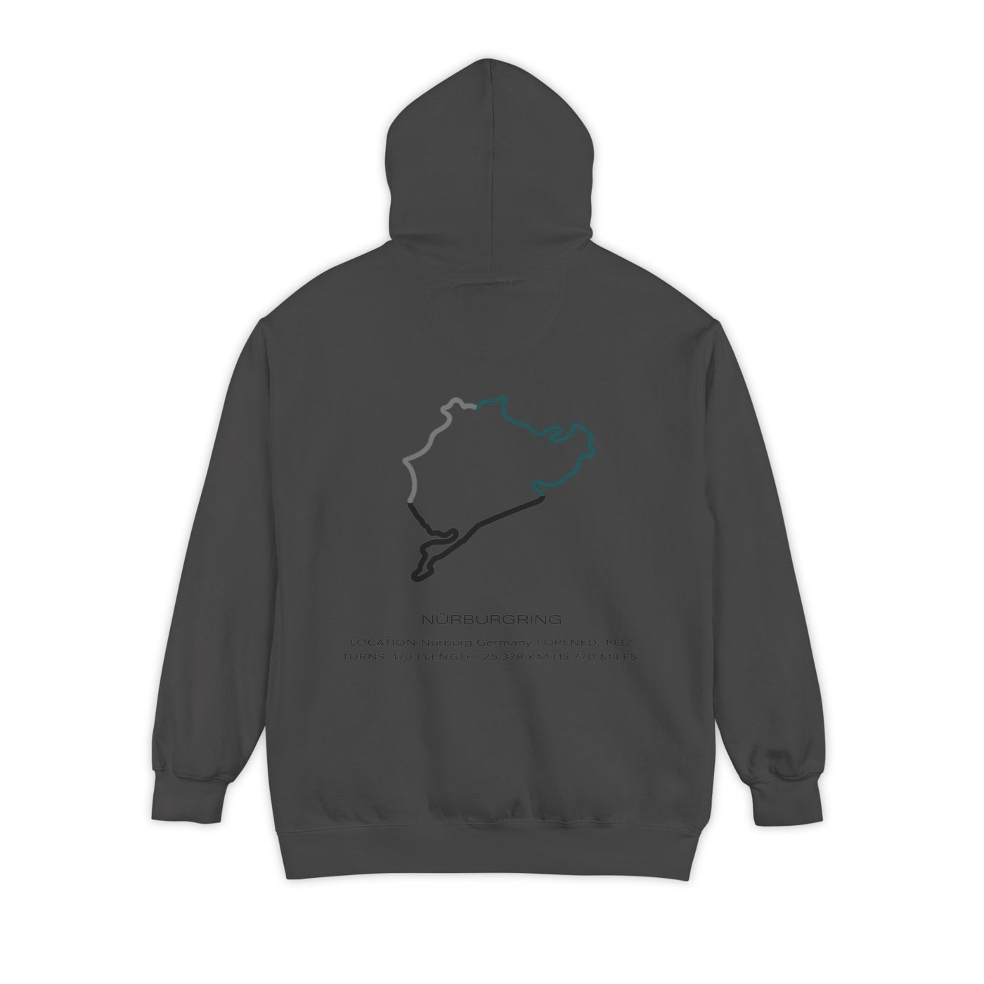 Nürburgring Outline Hoodie – Racing Track Graphic Sweatshirt
