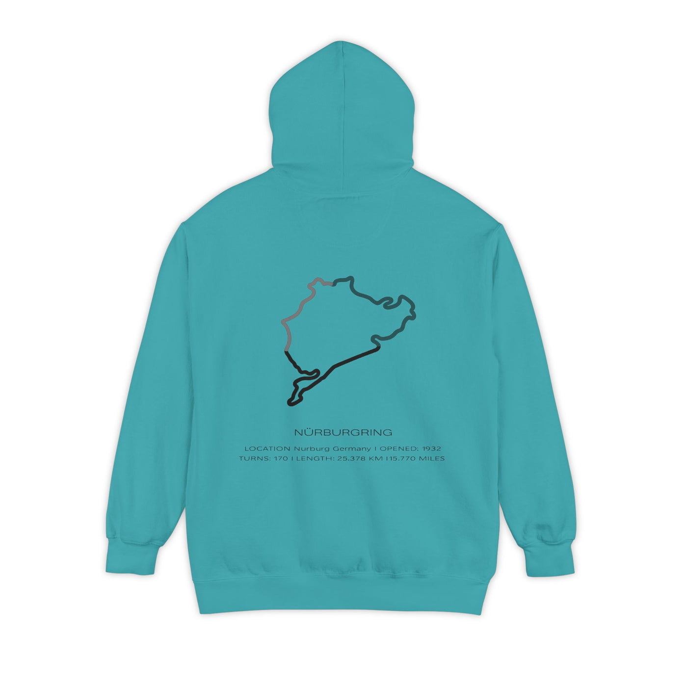 Nürburgring Outline Hoodie – Racing Track Graphic Sweatshirt