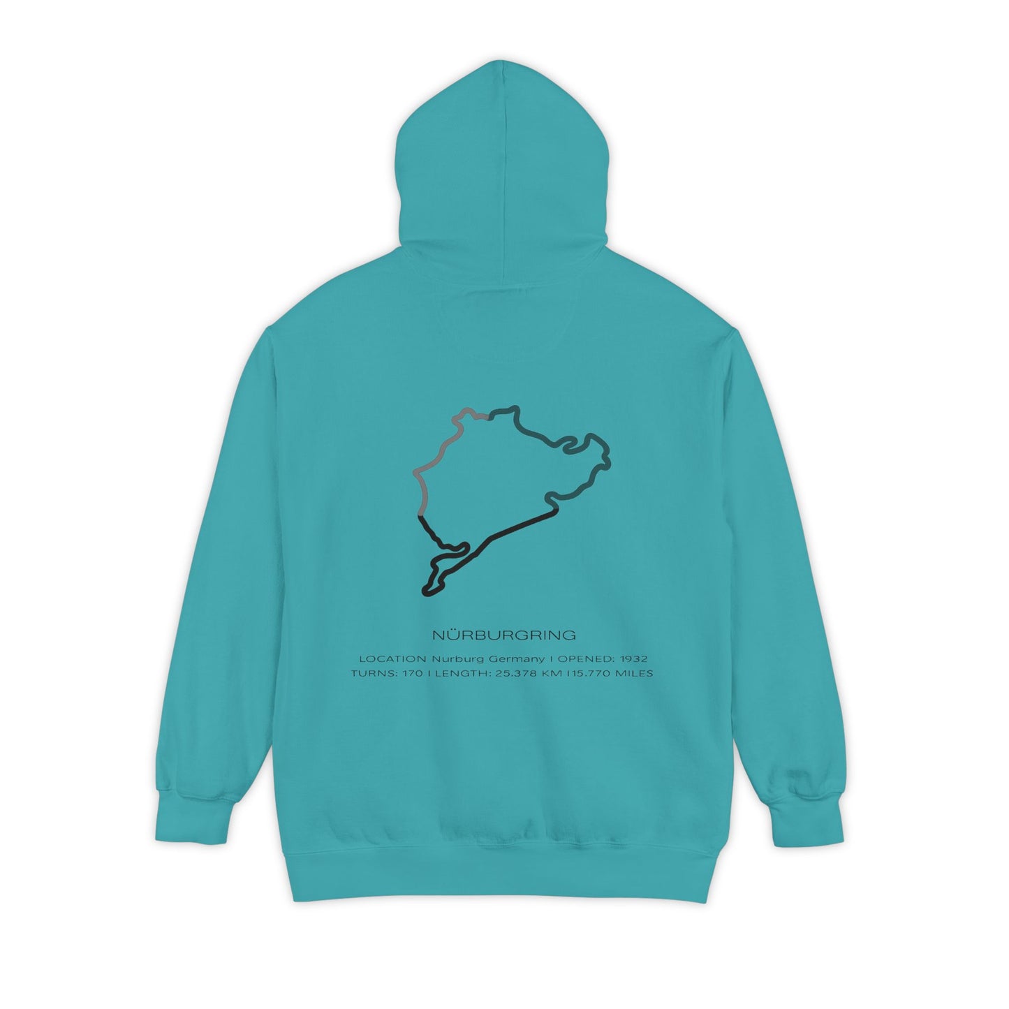 Nürburgring Outline Hoodie – Racing Track Graphic Sweatshirt