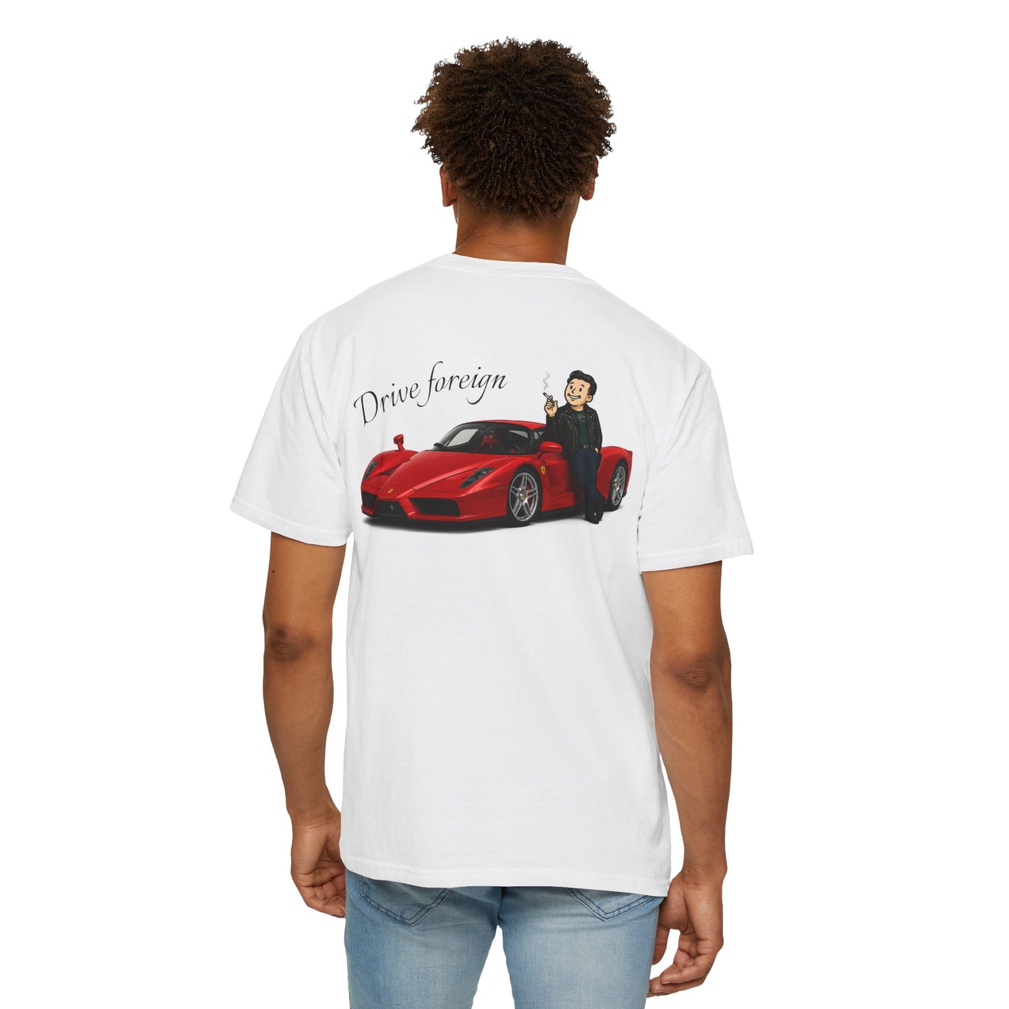 Italiano Style 'Drive Foreign' Garment-Dyed T-Shirt